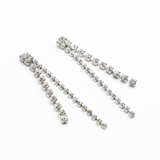 Orecchini pendenti doppi con cristalli