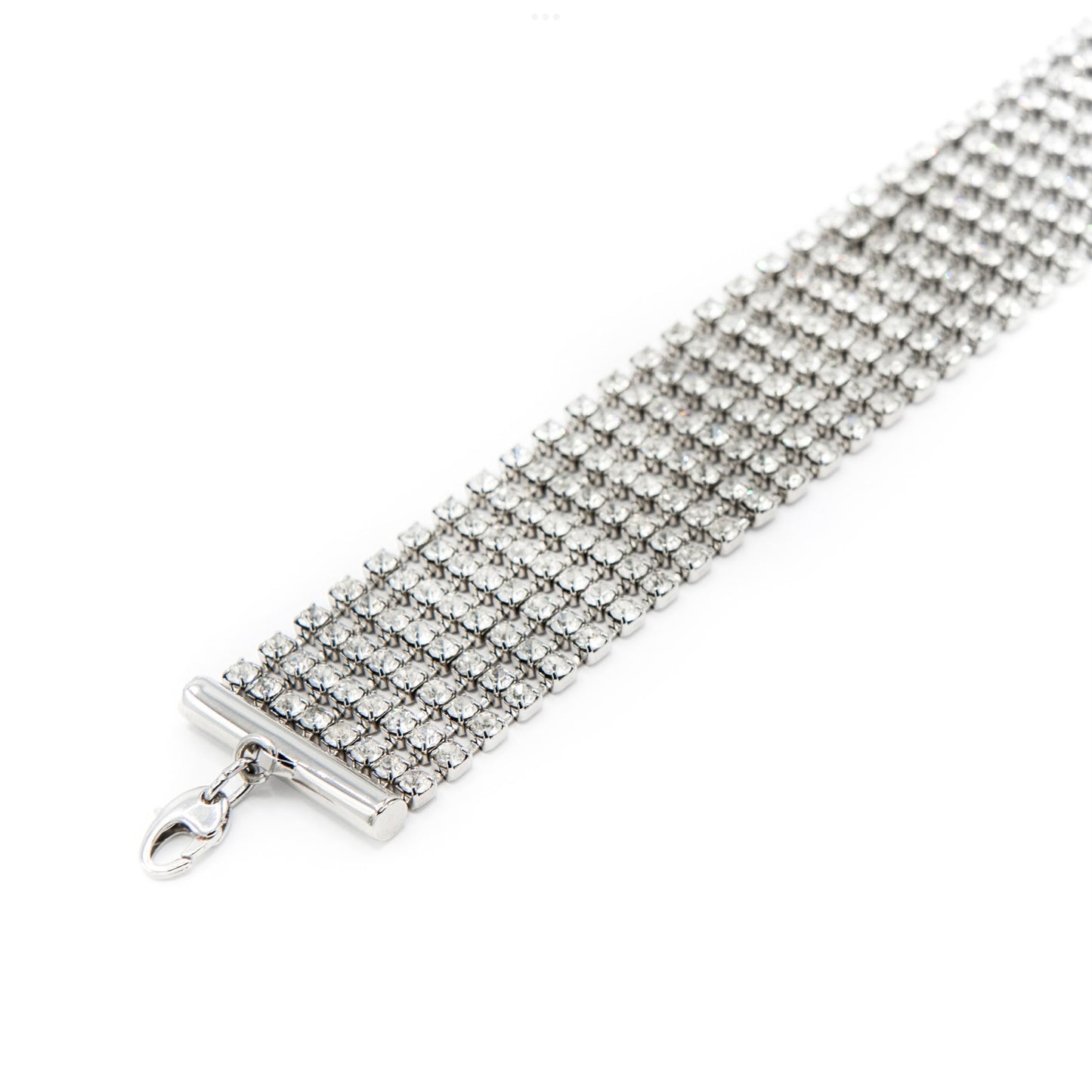 Bracciale con cascata di cristalli misura grande