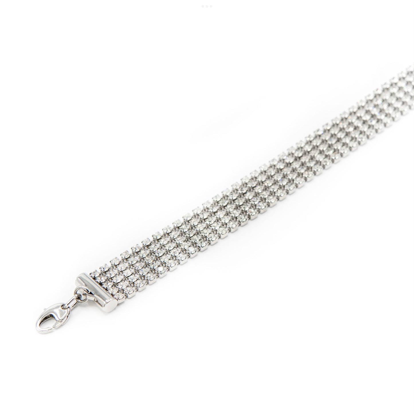 Bracciale con cascata di cristalli misura media