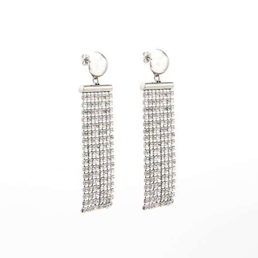 Orecchini a cascata di cristalli misura grande