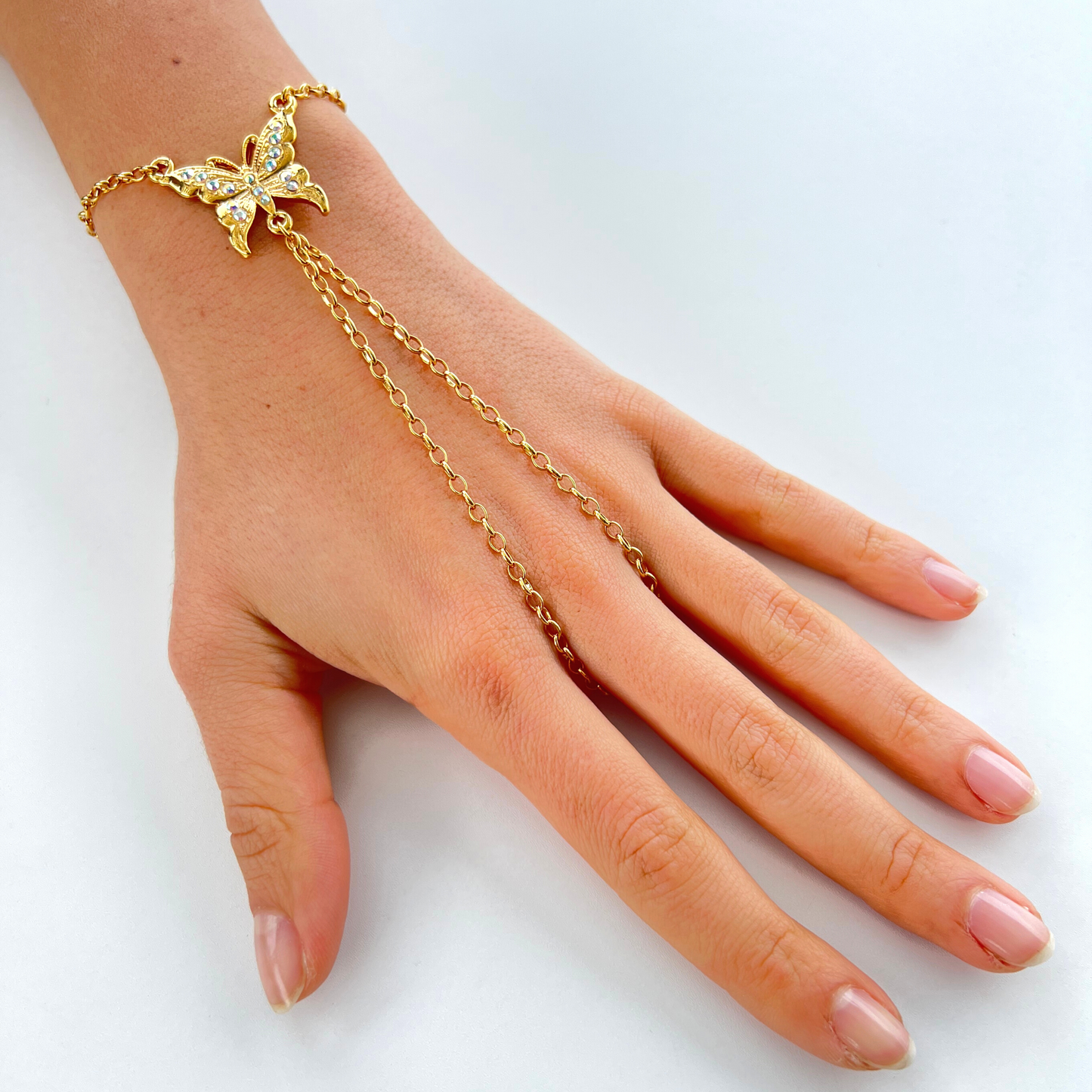 Bracciale baciamano con farfalla