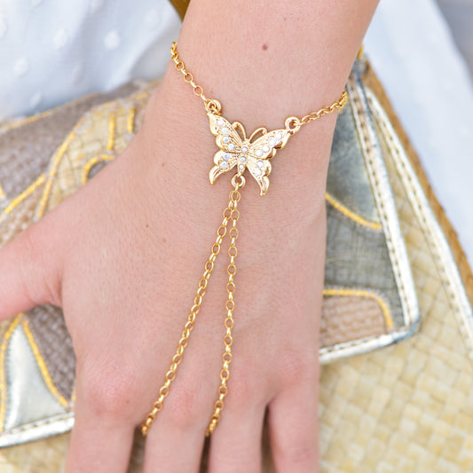 Bracciale baciamano con farfalla