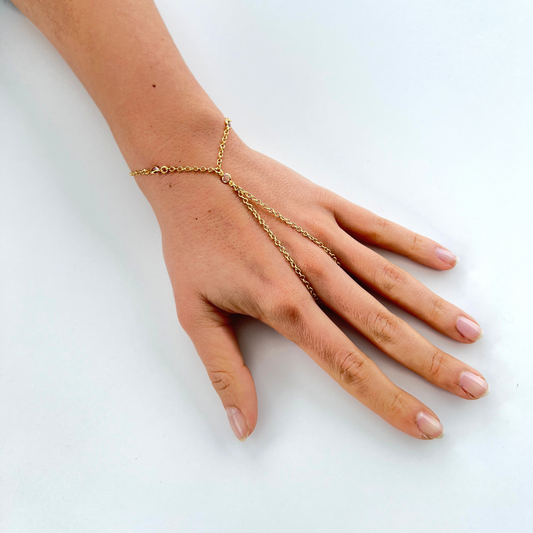 Bracciale baciamano classico con brillantini