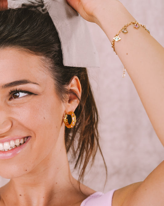 Orecchini a Cerchio Cristal