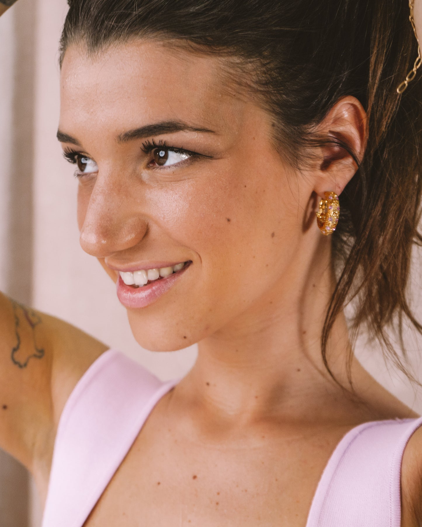 Orecchini a Cerchio Cristal