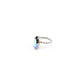Anello regolabile torchon con castone a navetta